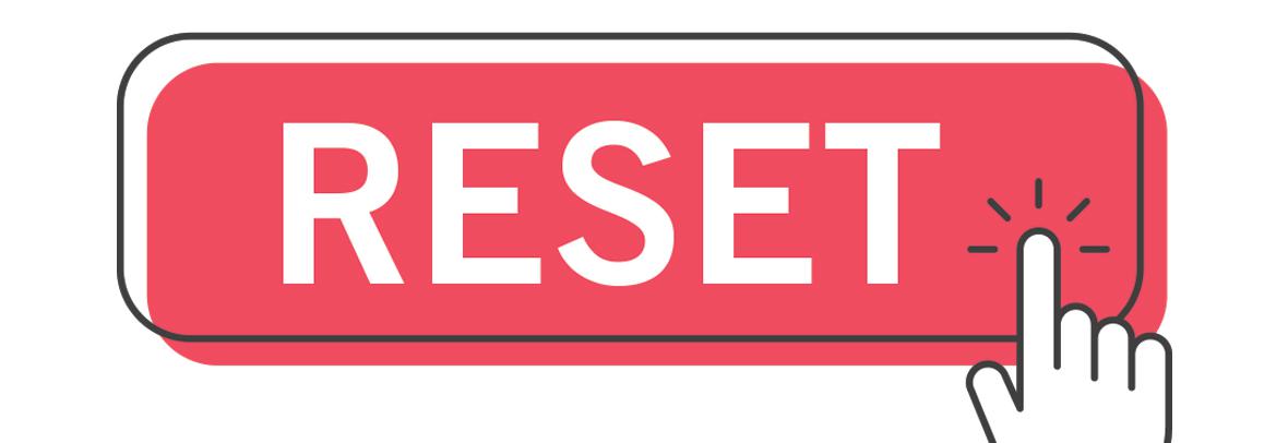 illustration of a hand pressing a red reset button