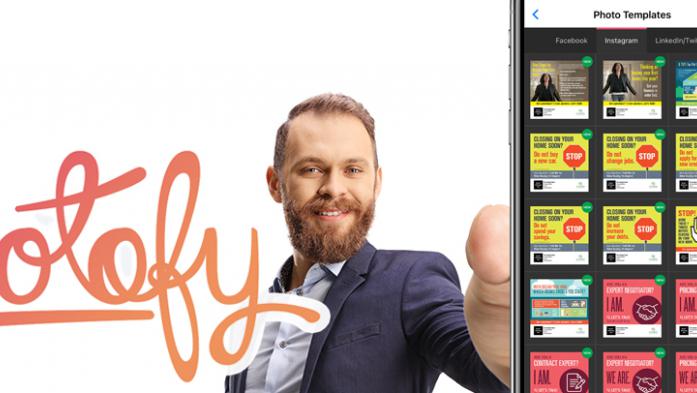 Photo of a man holding a smartphone with graphics on it