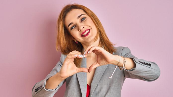 Realtor making heart