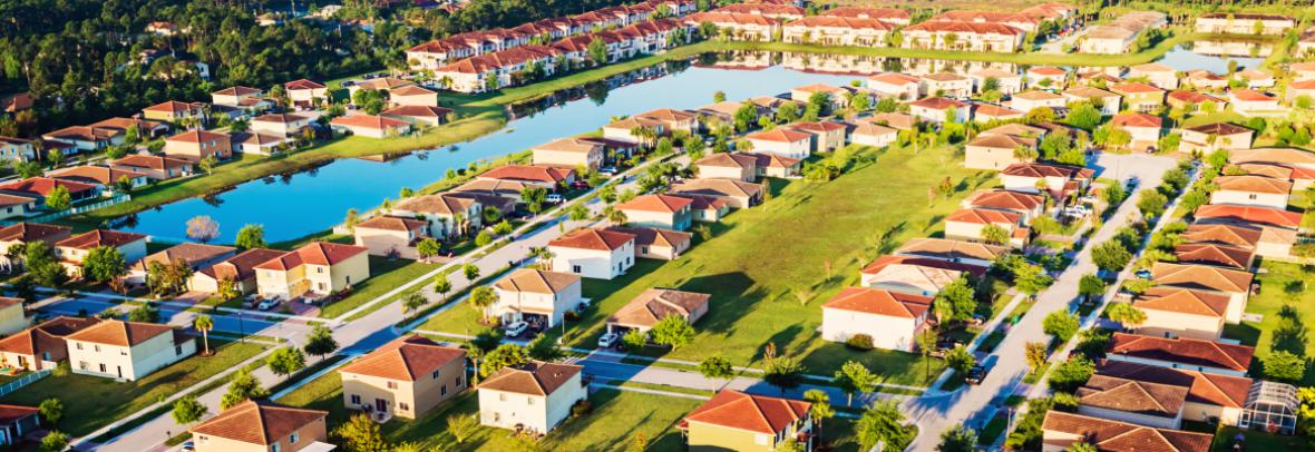 rows of florida houses