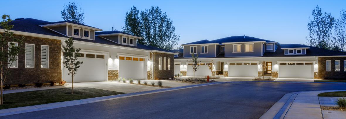 houses in a neighborhood