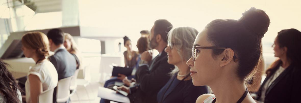 people in a class at a conference