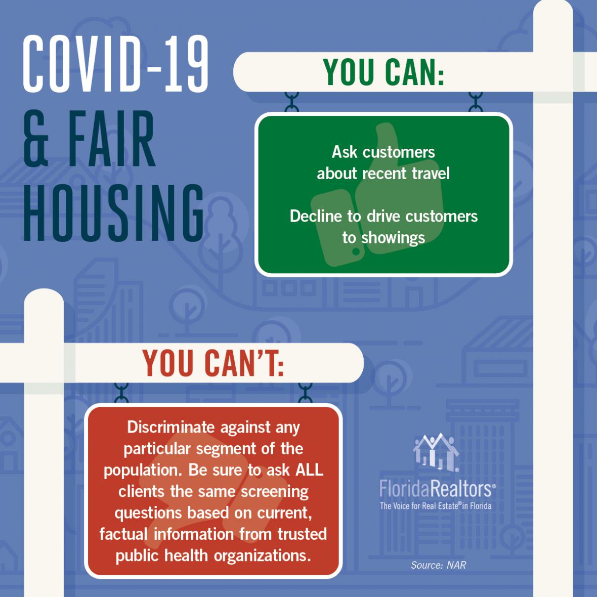 covid-19 and fair housing infographic