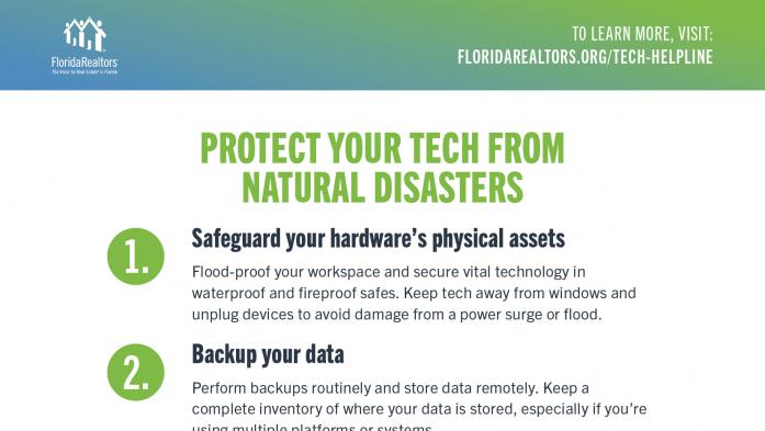protect tech from natural disasters infographic
