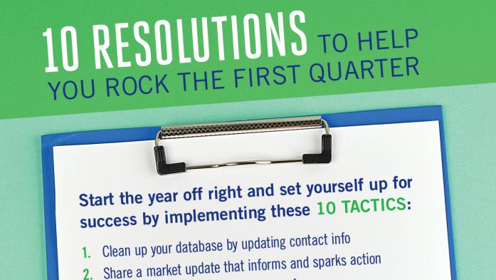 first quarter resolutions infographic